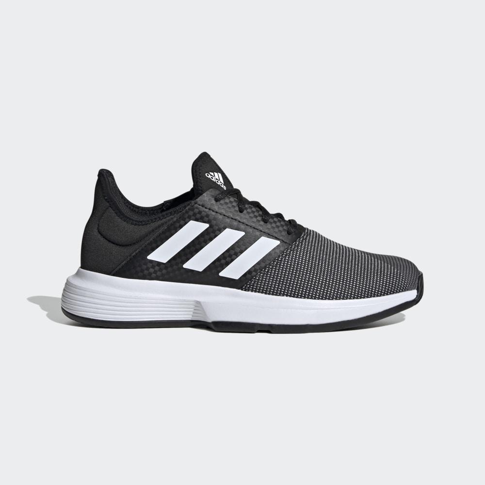 Adidas Women's GameCourt Tennis Shoes Black/White/Grey Ireland EG2017